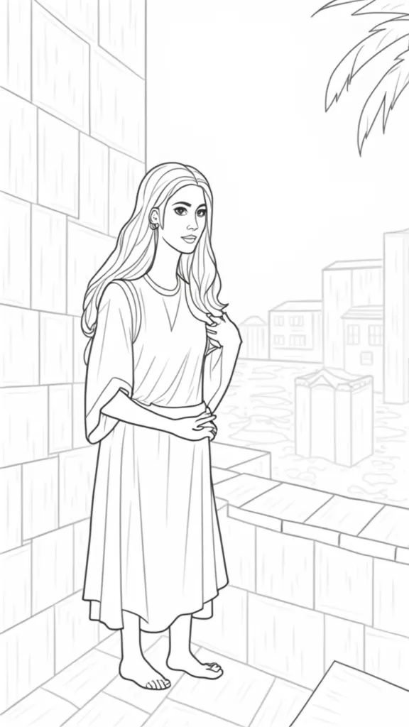 rahab coloring page